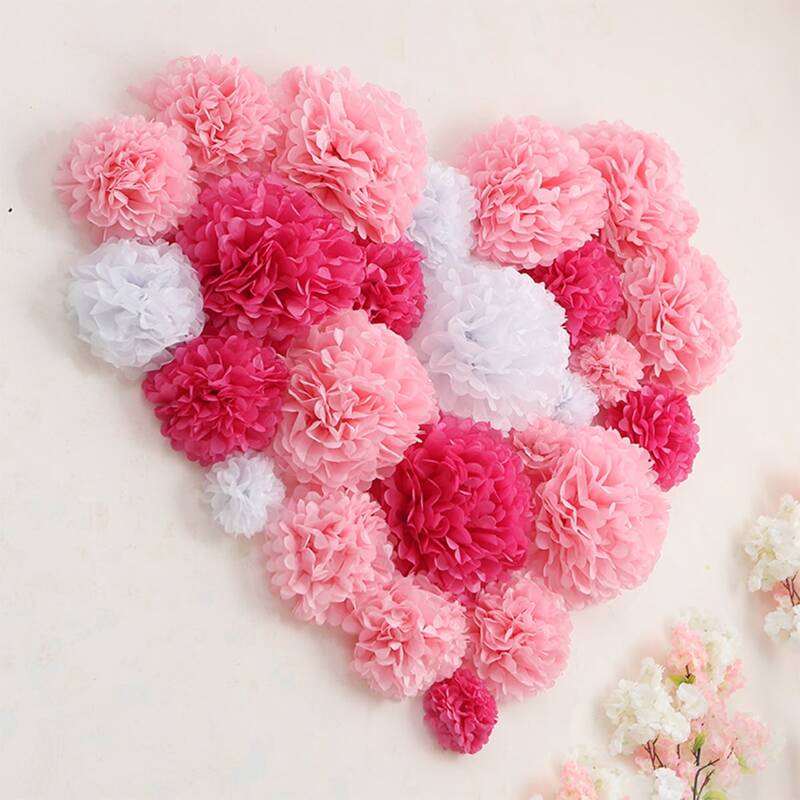 

10pcs Decorative Paper Flower, Multicolor