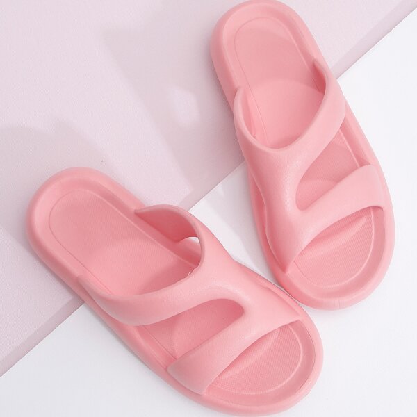 

Cut-out Shower Slippers, Coral pink