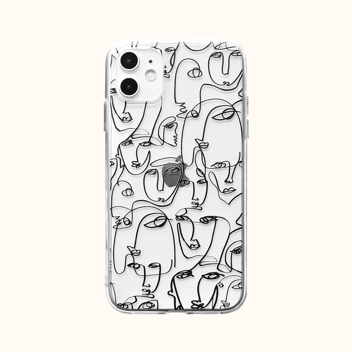 

Abstract Face iPhone Case, Clear