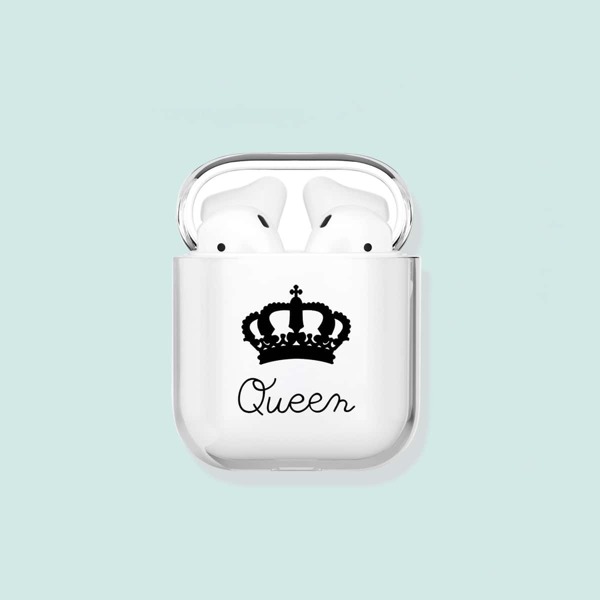 

Crown Print AirPods Case, Clear