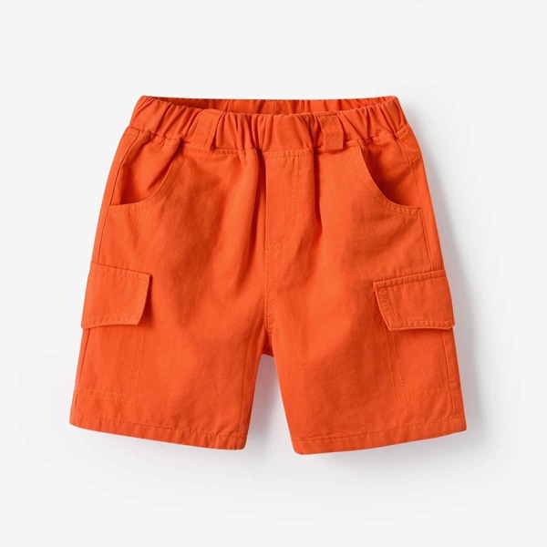 

Toddler Boys Fake Flap Pocket Shorts, Orange