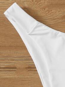 SHEIN Swim 夏季海灘三入組三角綁帶T字褲比基尼套裝