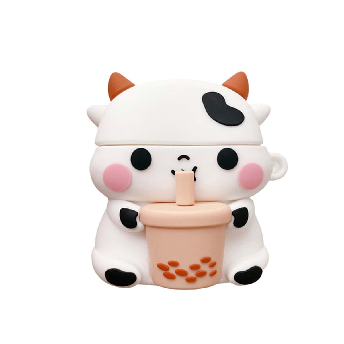 

Cartoon Cow Shaped AirPods Case, White