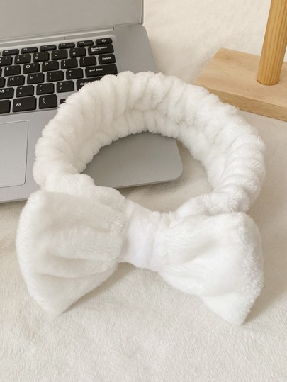 1pc Bow Decor Bath Headband