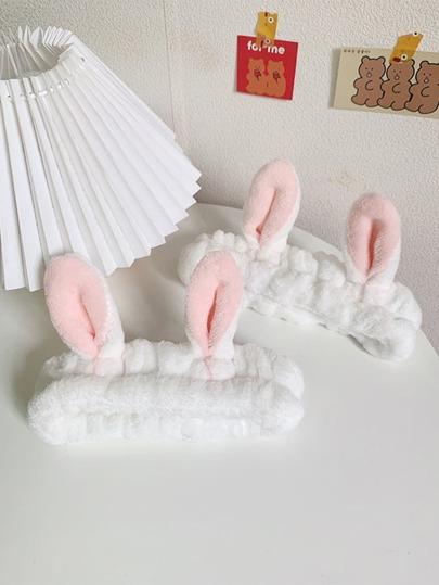 1pc Rabbit Ear Bath Headband