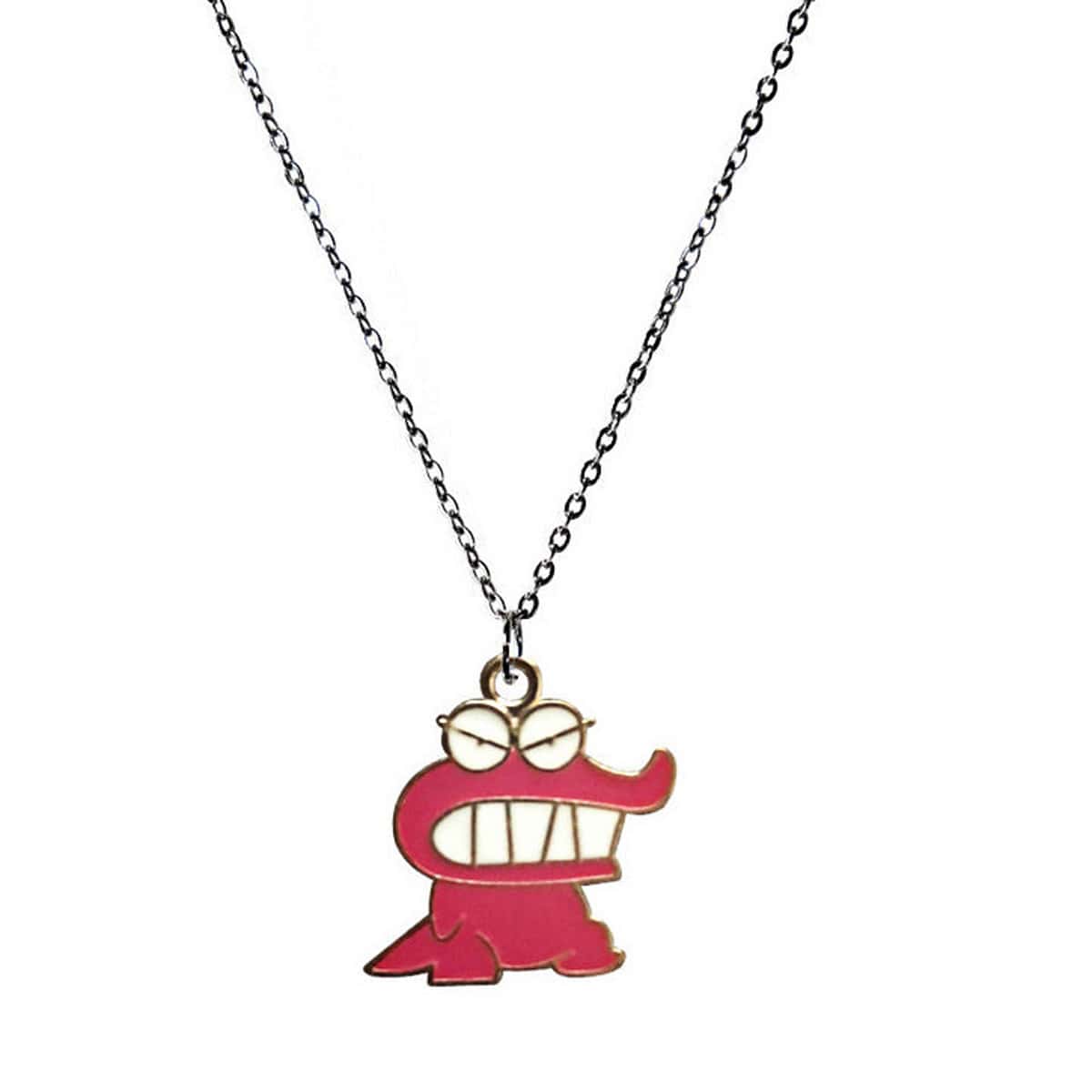 Dinosaur Pendant Necklace, Pink