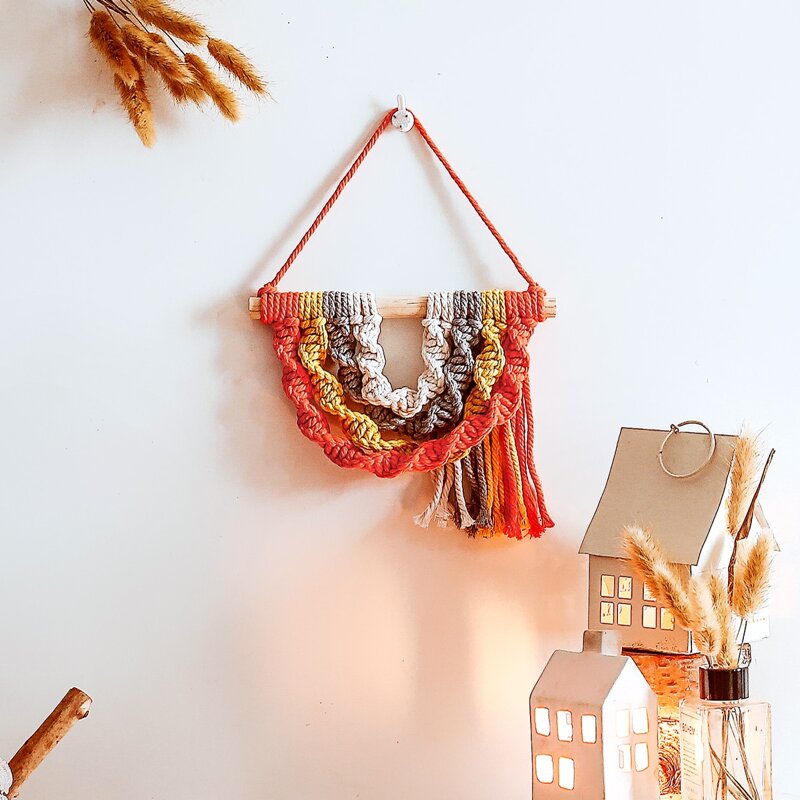 

1pc Woven Tassel Wall Hanging, Multicolor