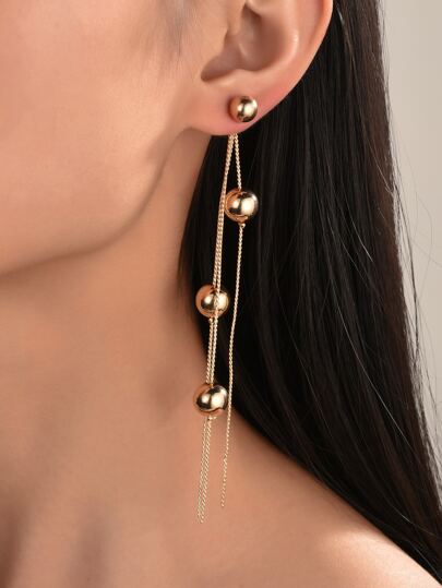 Round Ball Decor Earring Jackets