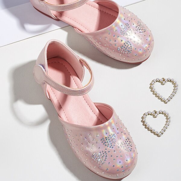 

Toddler Girls Rhinestone Decor Flats, Pink