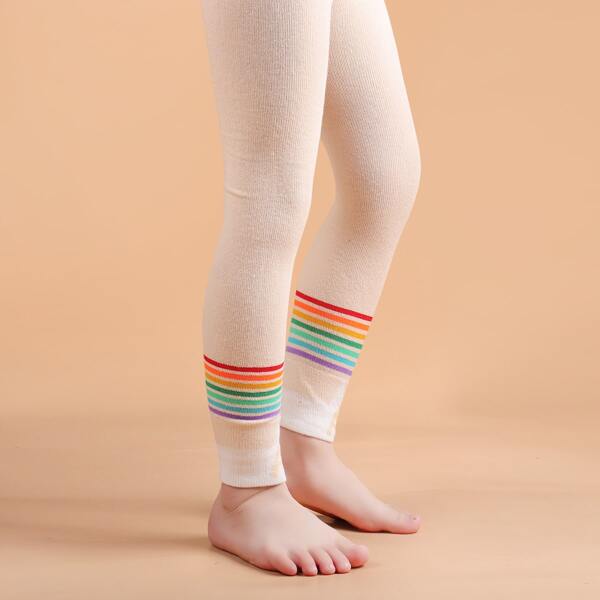 

Toddler Girls Striped Pattern Tight, Khaki