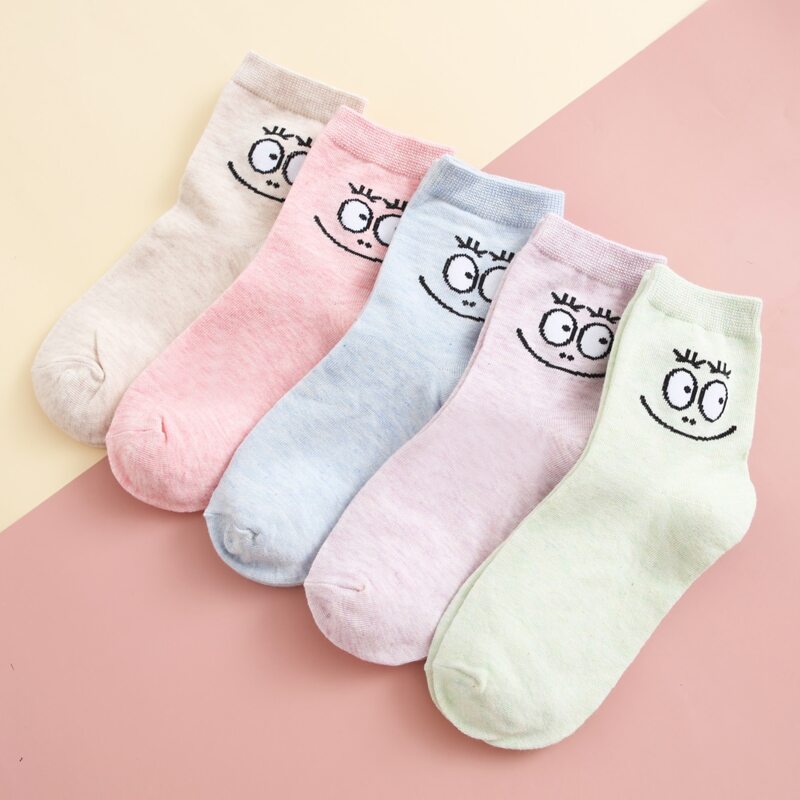 

5pairs Cartoon Graphic Socks, Multicolor