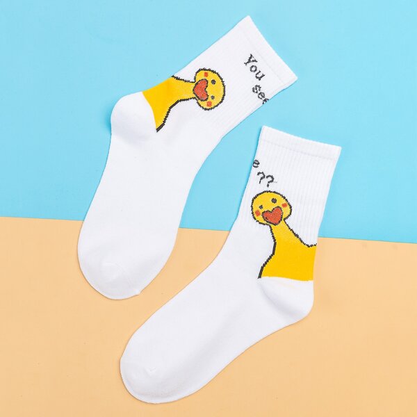 

Cartoon Graphic Socks, Multicolor