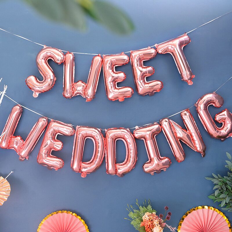 

12pcs Wedding Party Balloon Set, Rose gold