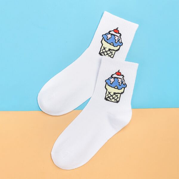 

Cartoon Graphic Socks, Multicolor
