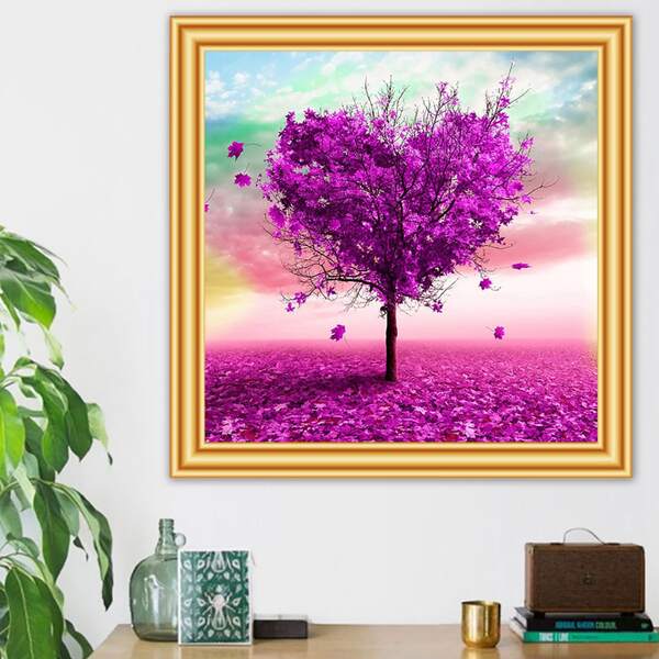 

Tree Print DIY Diamond Painting Without Frame, Multicolor