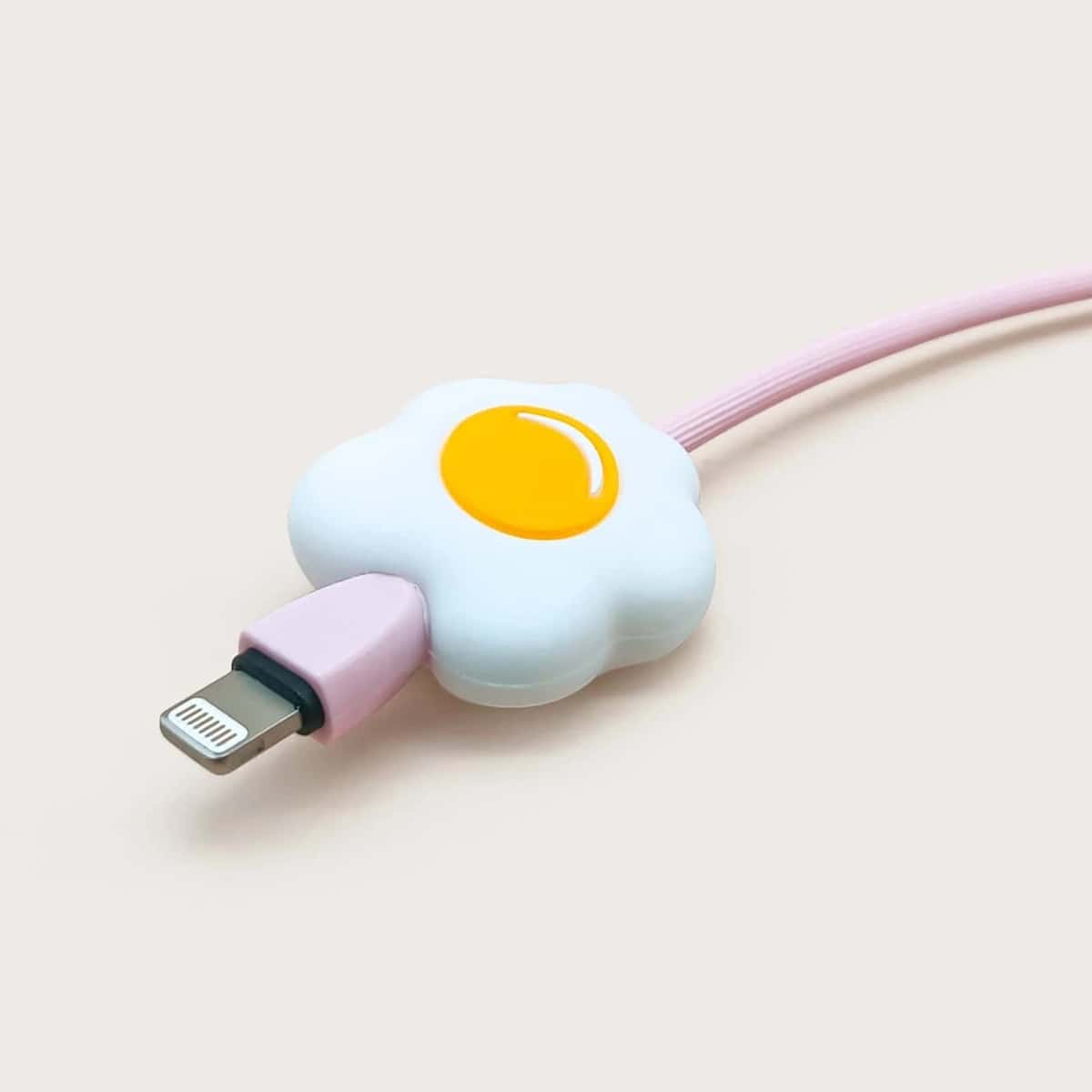 

Fried Egg Shaped Data Cable Protector, Multicolor