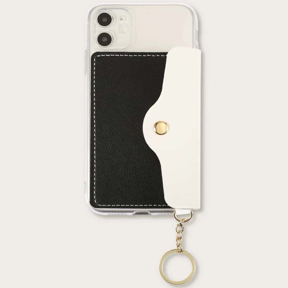 

Colorblock Wallet iPhone Case, Black and white