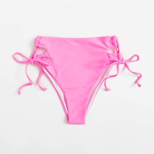 

Tie Side High Waisted Bikini Panty, Pink