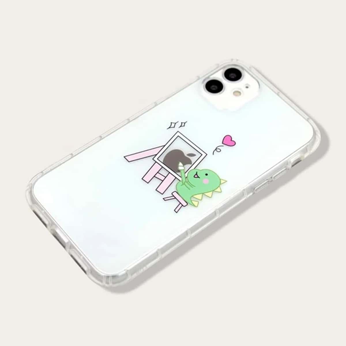 

Cartoon Dinosaur Clear iPhone Case