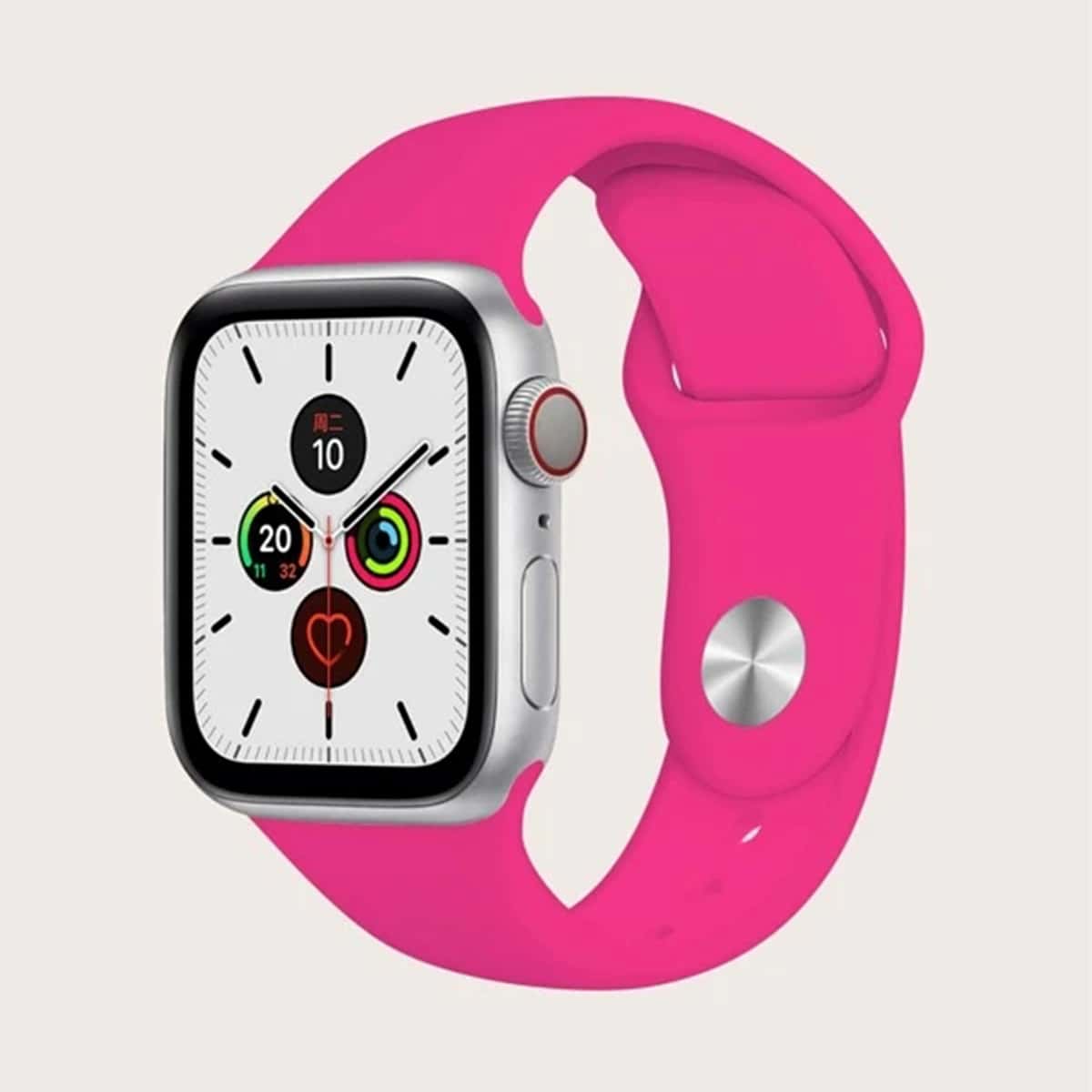 

Silicone Apple Watch Band, Hot pink