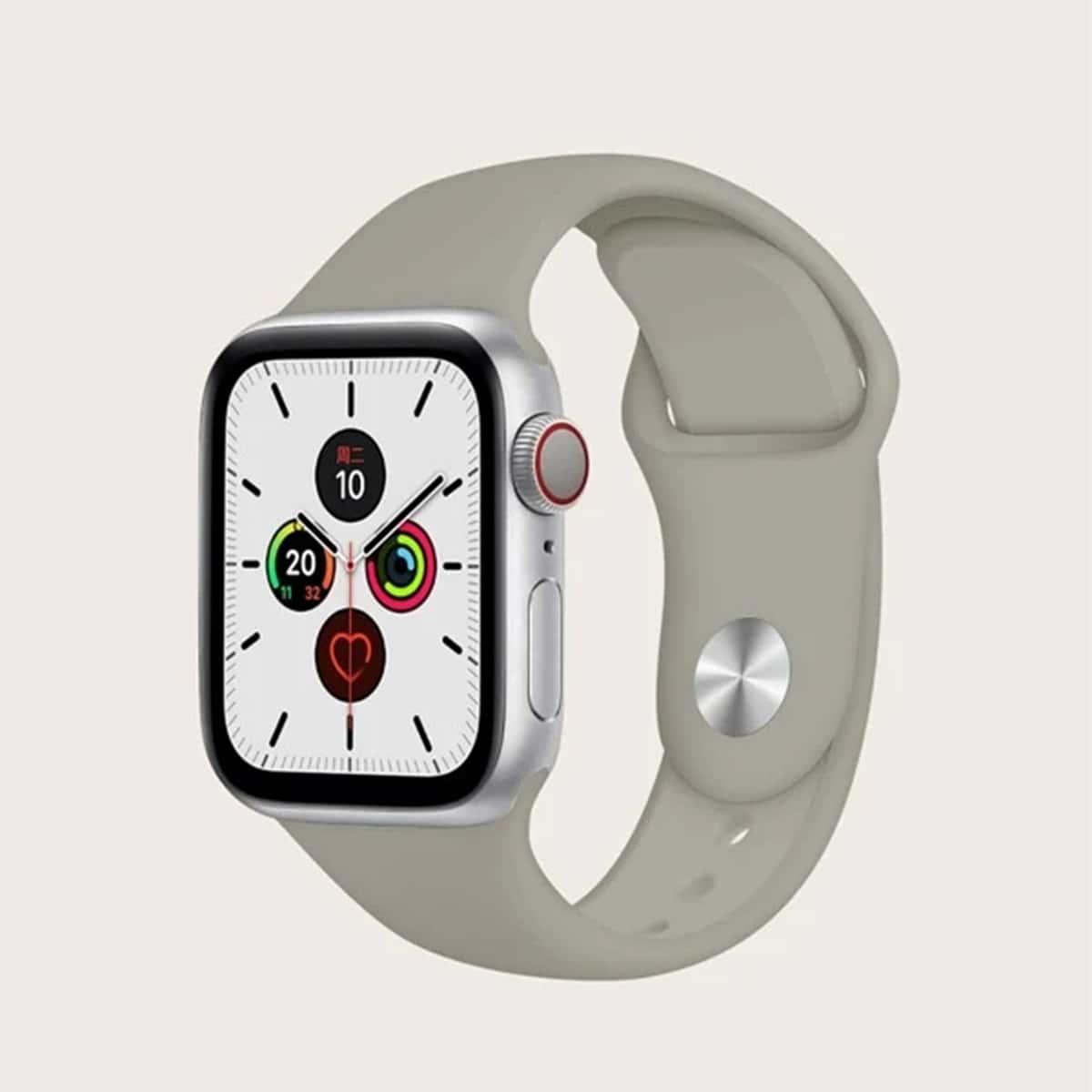 

Silicone Apple Watch Band, Light grey