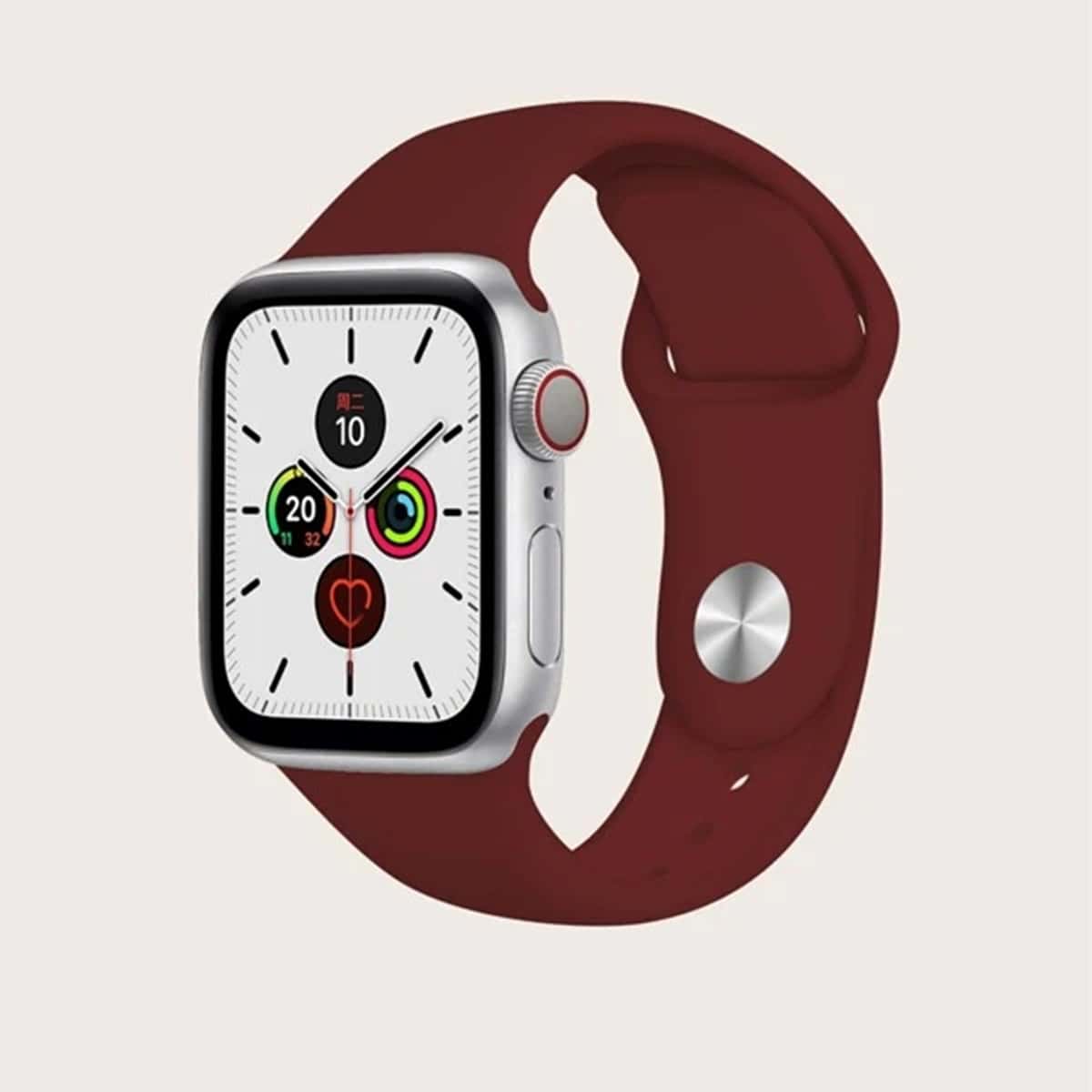 

Silicone Apple Watch Band, Burgundy