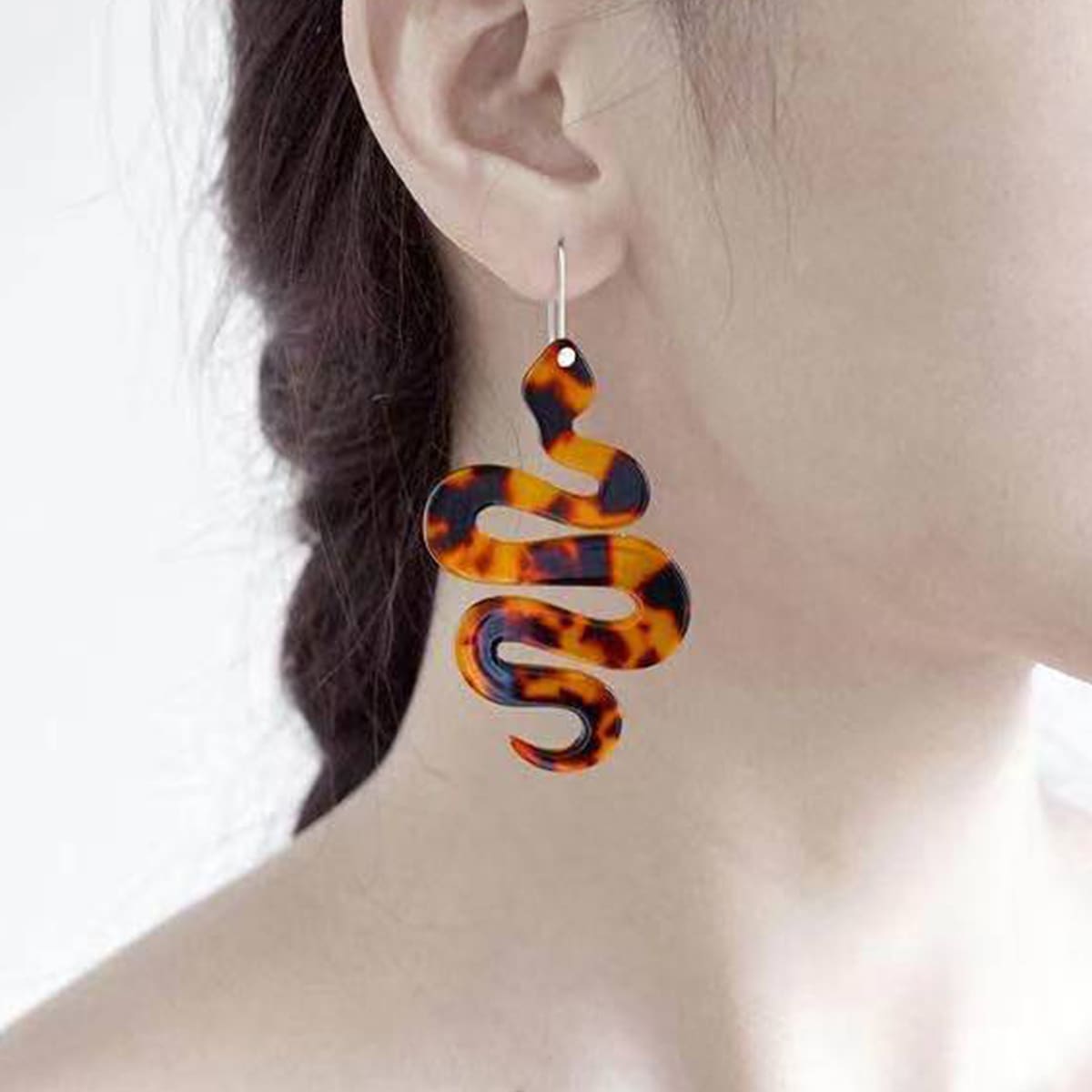 

Serpentine Drop Earrings, Multicolor