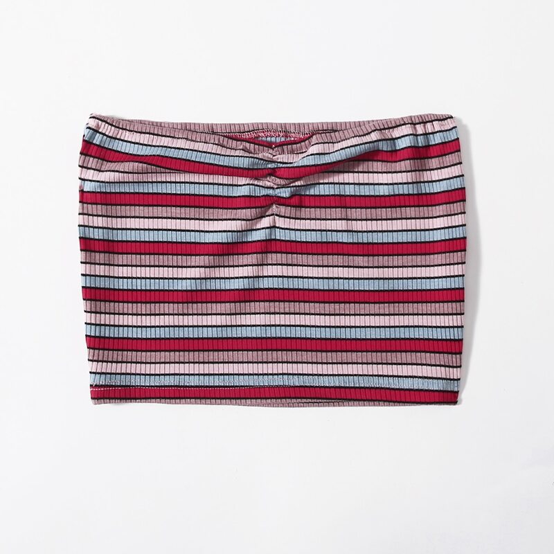 

Striped Crop Tube Top, Multicolor