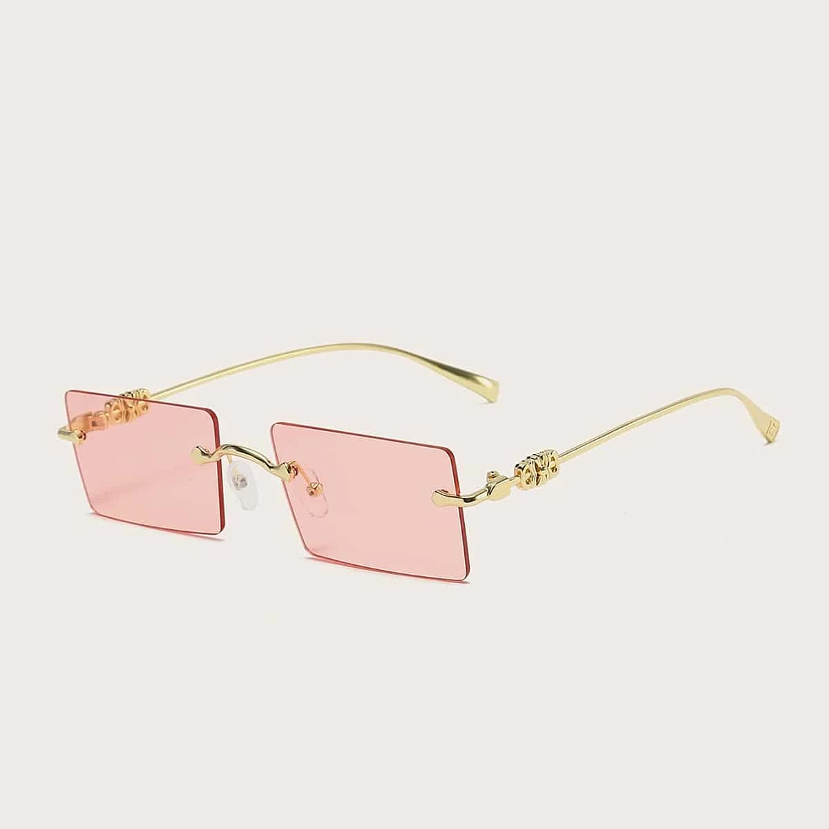 

Rimless Rectangle Frame Sunglasses