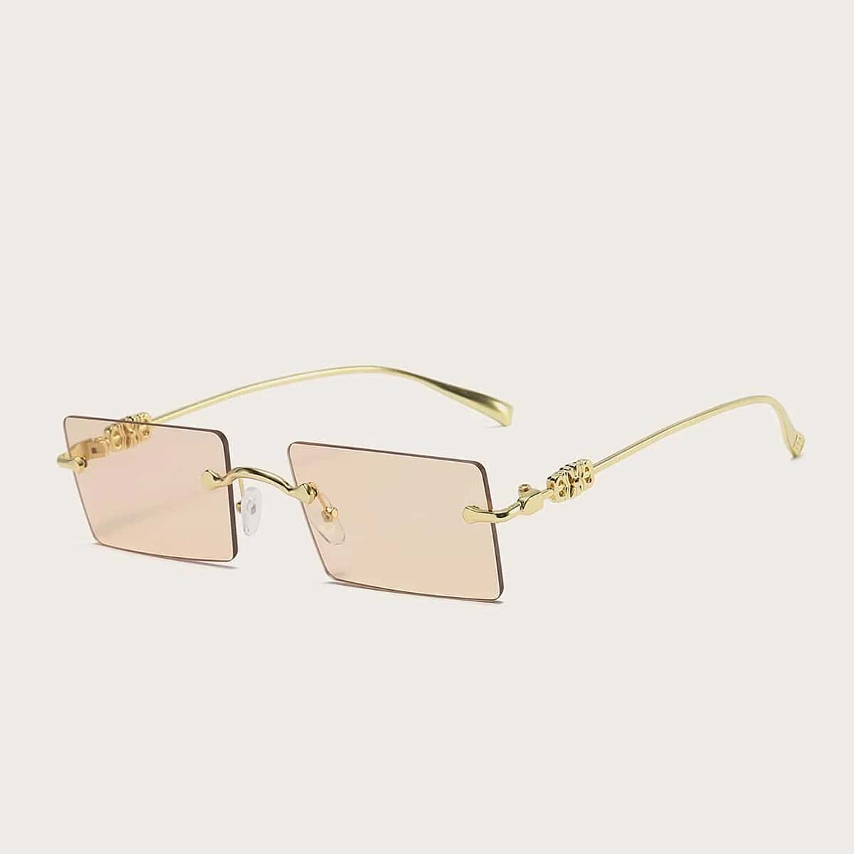 

Rimless Rectangle Frame Sunglasses