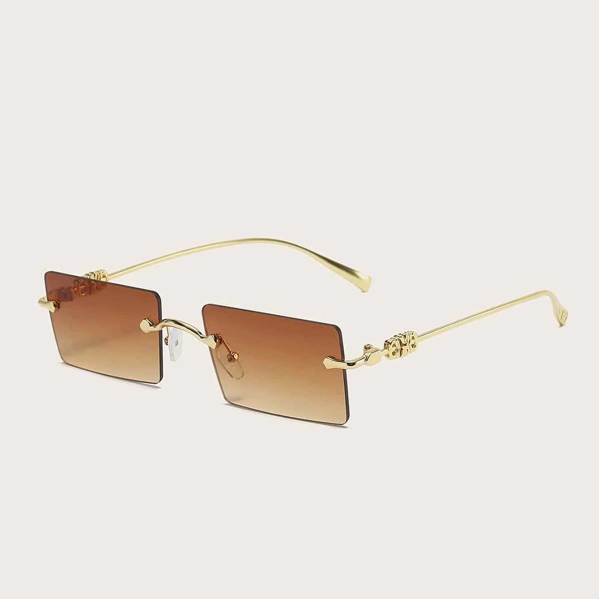 

Rimless Rectangle Frame Sunglasses