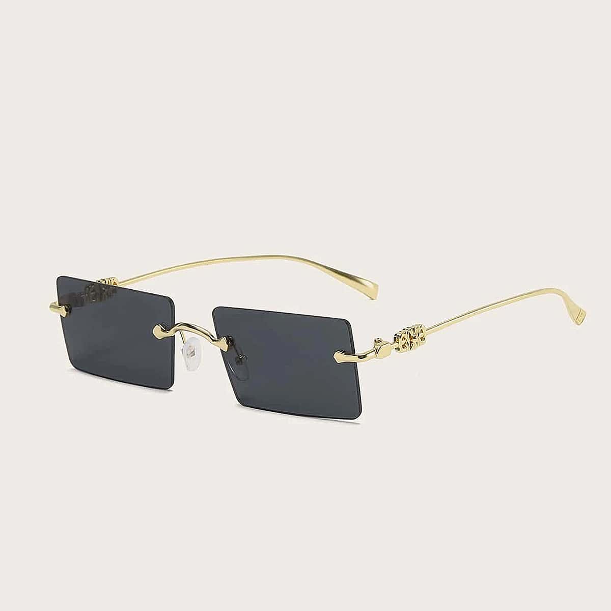 

Rimless Rectangle Frame Sunglasses