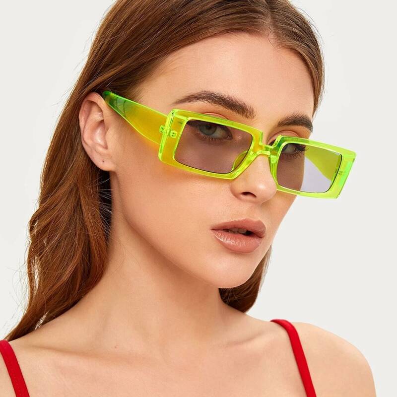

Neon Rectangle Frame Sunglasses