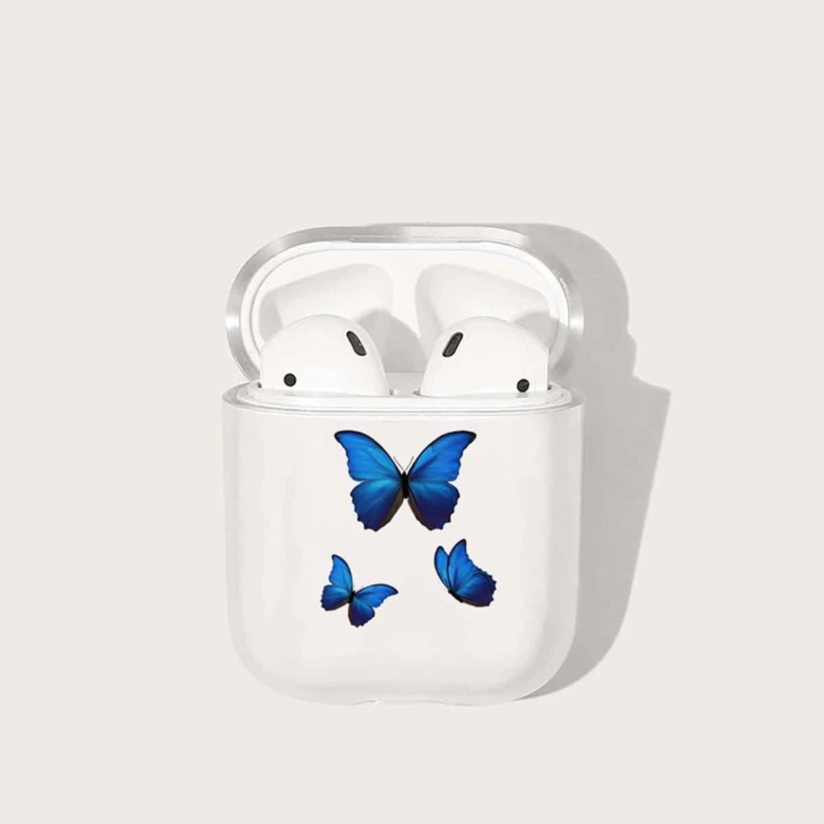 

Butterfly Print Clear AirPods Case