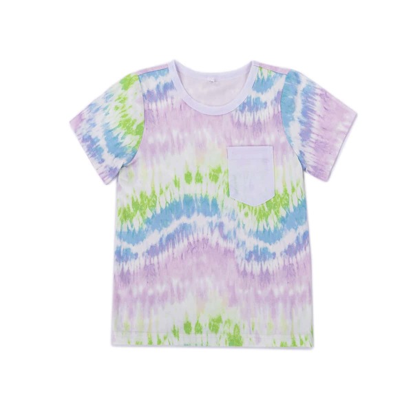 

Toddler Boys Tie Dye Pockets Patched Tee, Multicolor