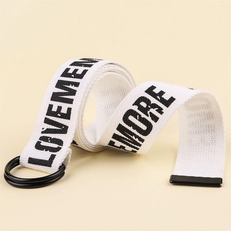 

Guys Letter Graphic Tape Belt, Black and white