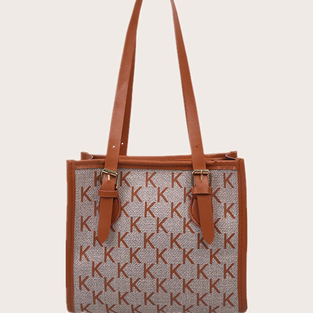 

Letter Graphic Tote Bag, Brown