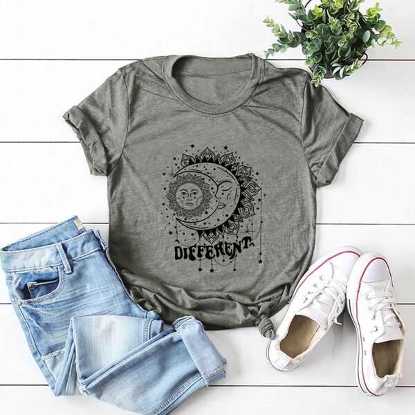 

Letter Graphic Short Sleeve Tee, Grey