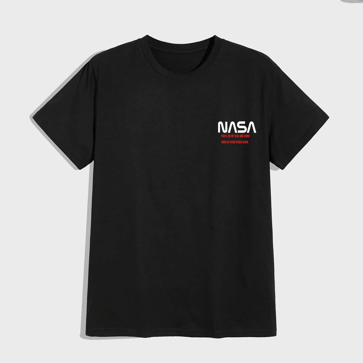 

Guys Letter Graphic Tee, Black
