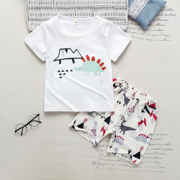 

Toddler Boys Cartoon Graphic Tee & Shorts, Multicolor