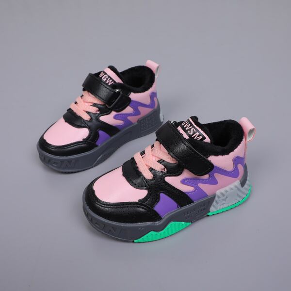 

Toddler Girls Color Block Velcro Strap Sneakers, Pink