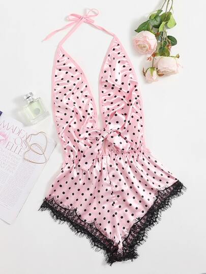 ملابس سكسي داخلية مشد المتباين النقطة رومانسي