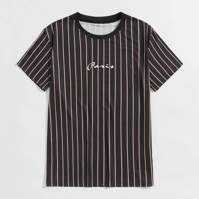 

Guys Vertical Striped Tee, Black