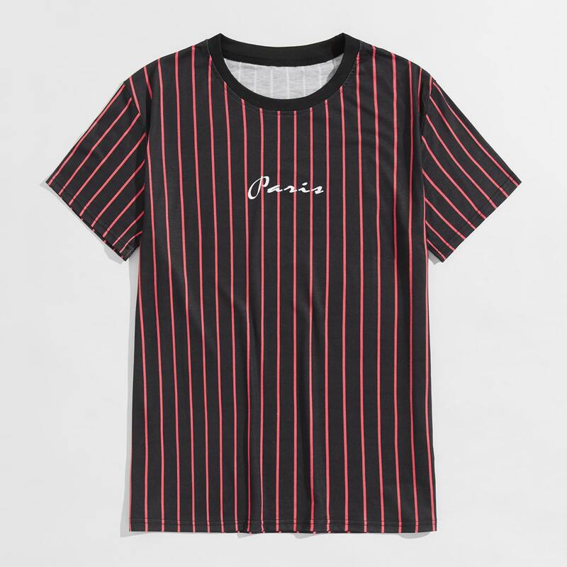 

Guys Vertical Striped Tee, Red