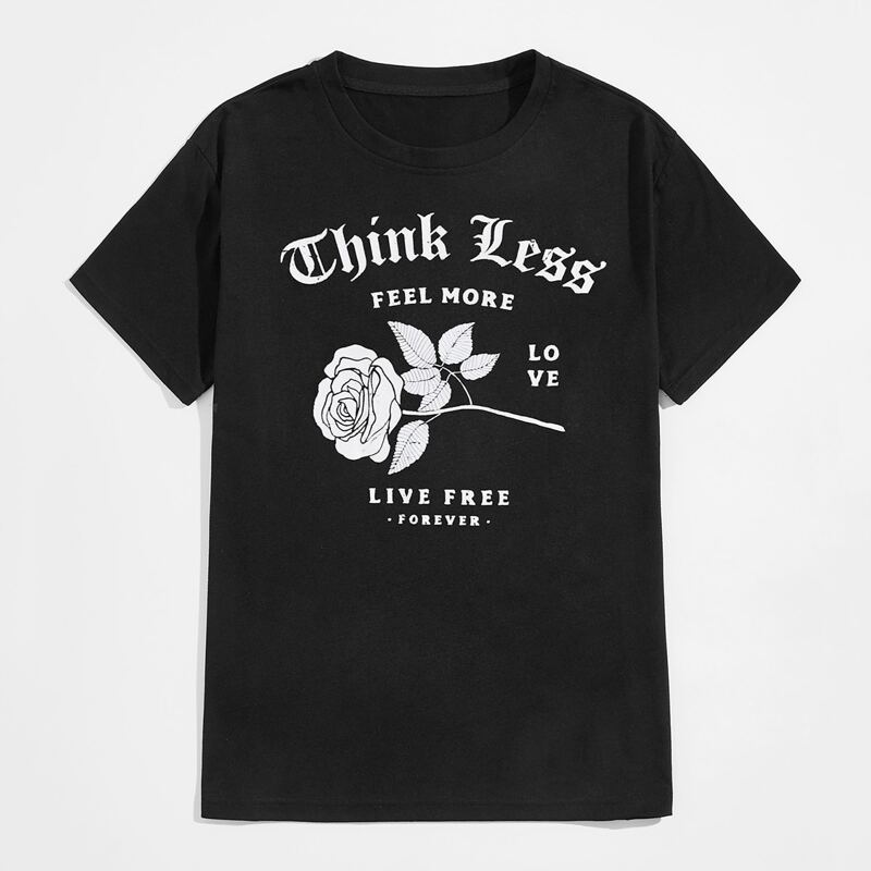 

Guys Rose Graphic Tee, Black
