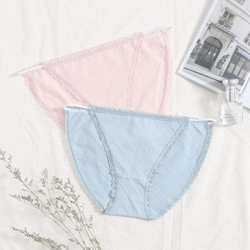 

2pack Lace Trim Panty Set, Multicolor