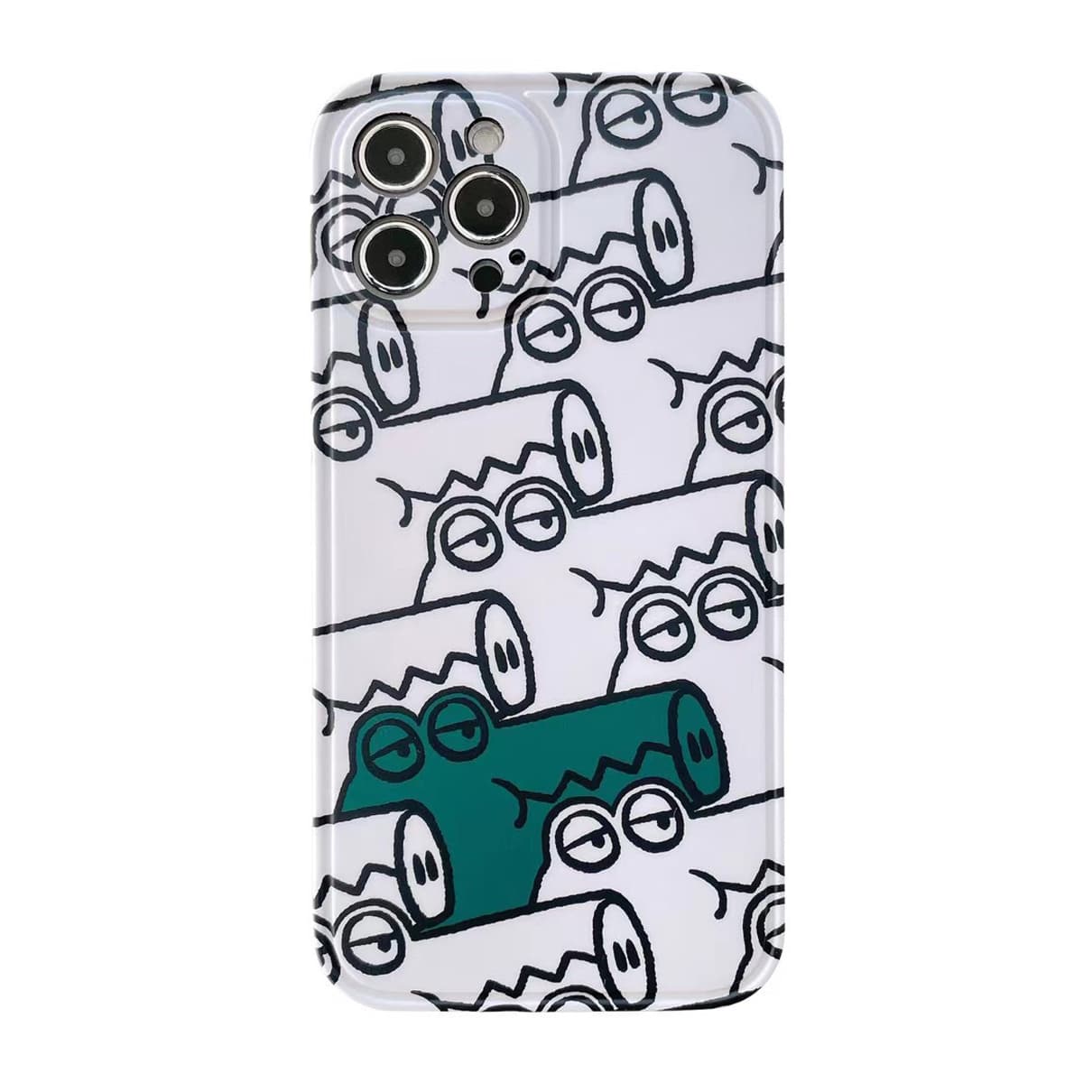 

Cartoon Crocodile iPhone Case, Clear
