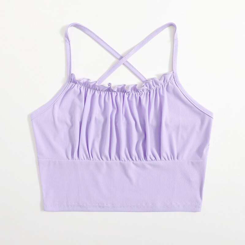 

Ruched Bust Crop Cami, Lilac purple