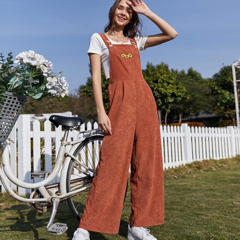 

Sunflower Corduroy Overall Jumpsuit, Burnt orange