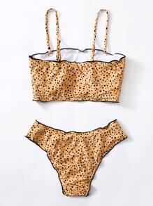 達爾瑪提恩萵苣邊比基尼套裝 - 黃色 - 查看 2